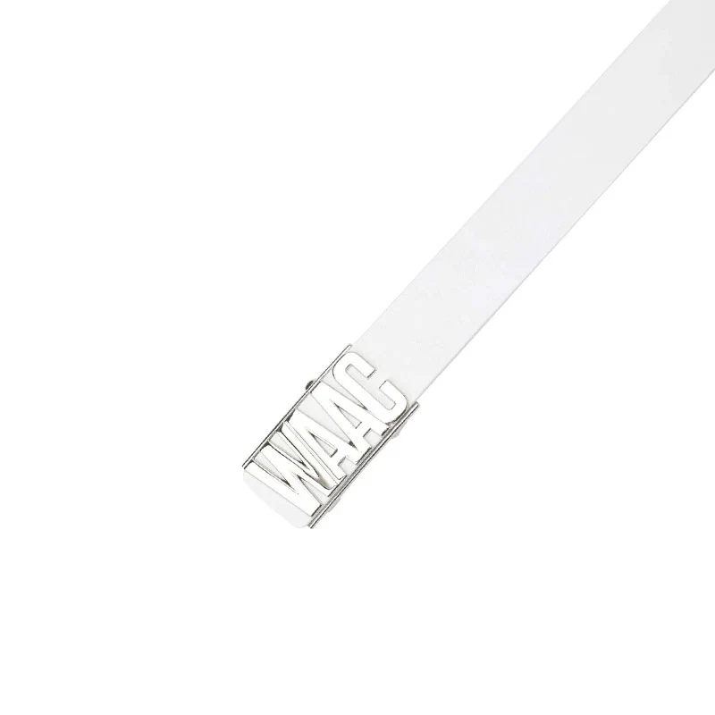 WAAC Logo Men's Belt (White) - Image 2