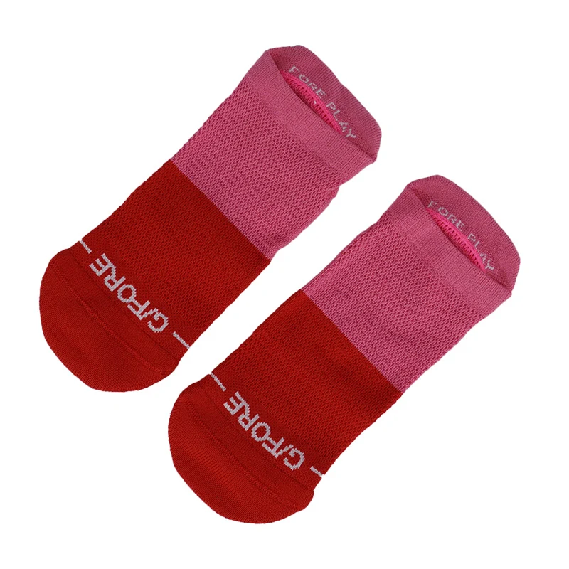 GFORE Two Tone No-Show Women's Socks (Pink/Poppy) - Image 3
