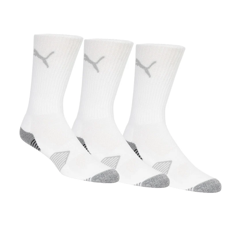 PUMA Essential Crew Cut 3-Pair Pack Socks (White) - Image 2