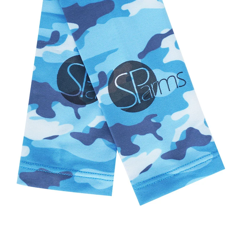SPARMS Camo Junior Arm Sleeves (Blue) - Image 3
