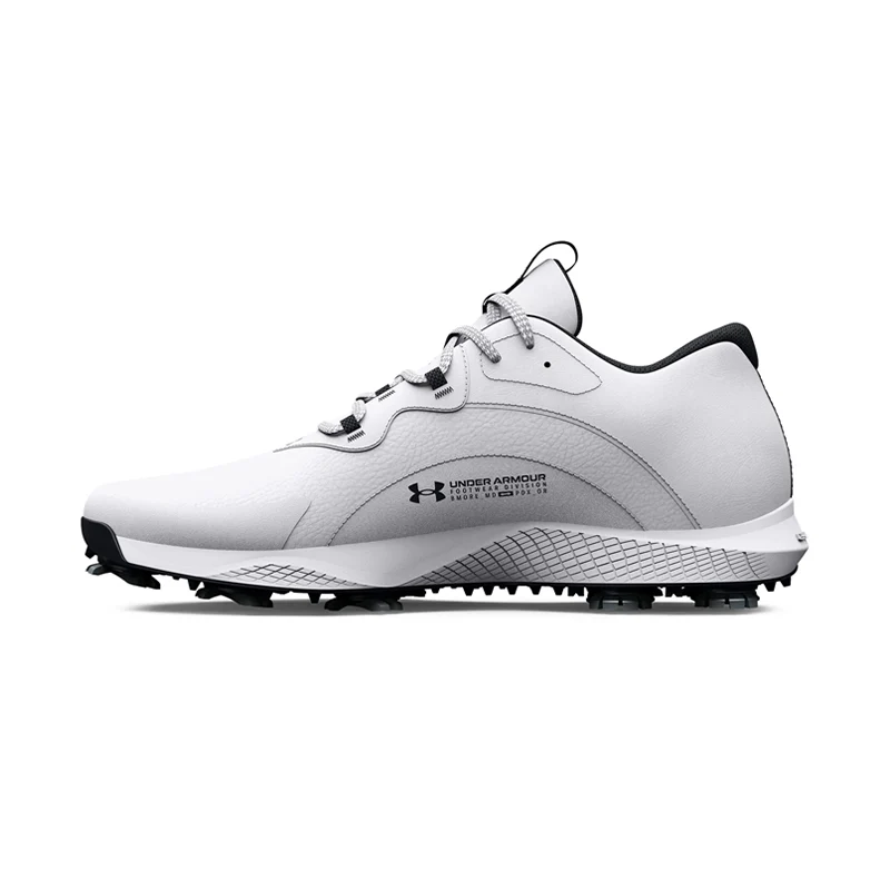 UNDER ARMOUR Charged Draw Men's Spiked Shoes (White/White/Black) - Image 2