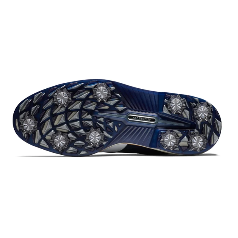 FOOTJOY Premiere Wilcox Men's Spiked Shoes (White/Navy) - Image 4