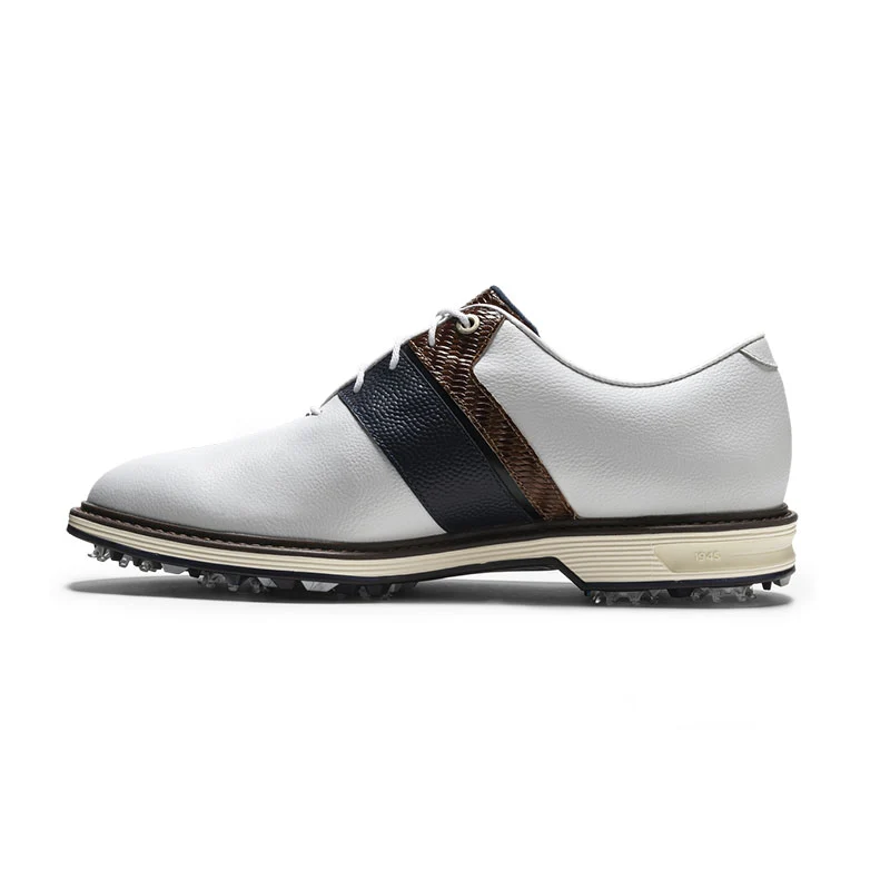 FOOTJOY Premiere Series Packard LX Men's Spiked Shoes (White/Brown/Navy) - Image 2