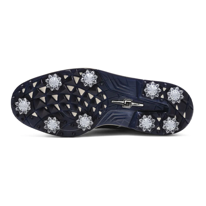 FOOTJOY Premiere Packard Men's Spiked Shoes (White/Blue/White) - Image 4