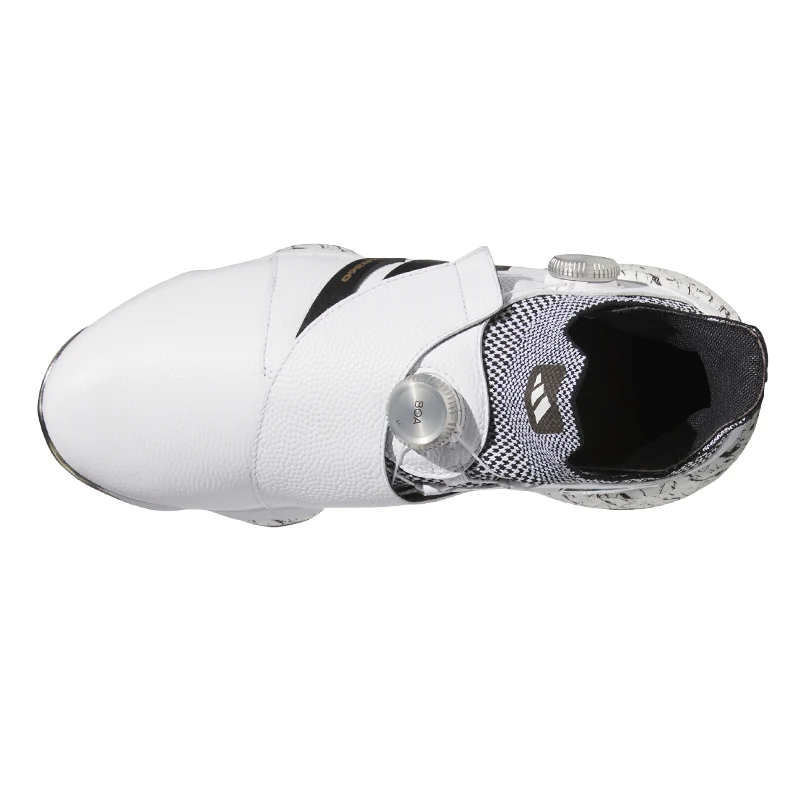 ADIDAS Tour360 Twin BOA Men's Spikeless Shoes (White/Black/Silver) - Image 3