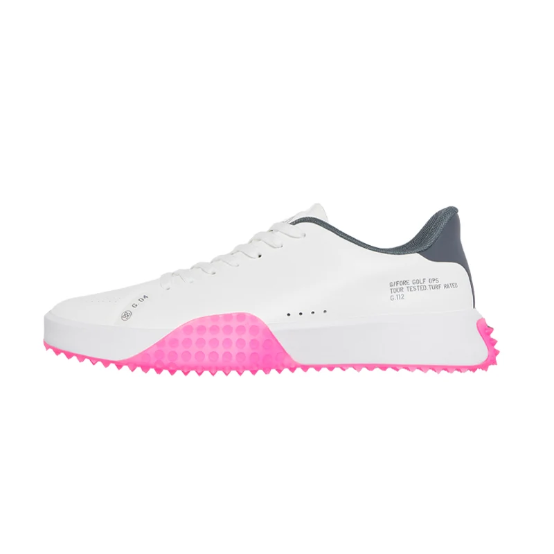 GFORE G.112 Men's Spikeless Shoes (Snow/Pink) - Image 2