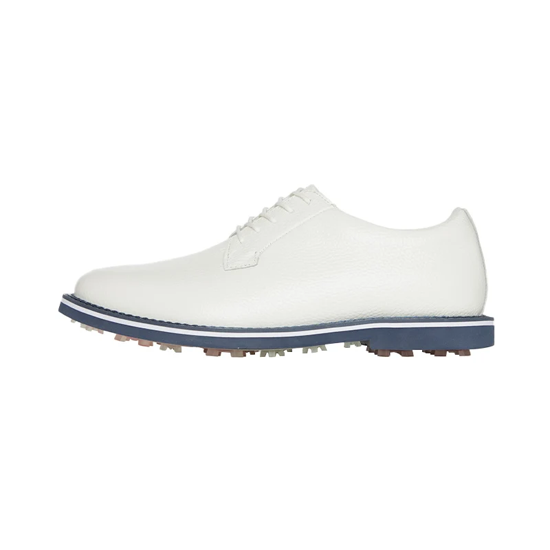 GFORE Gallivanter Pebble Leather Men's Spikeless Shoes (Snow/Monument) - Image 2