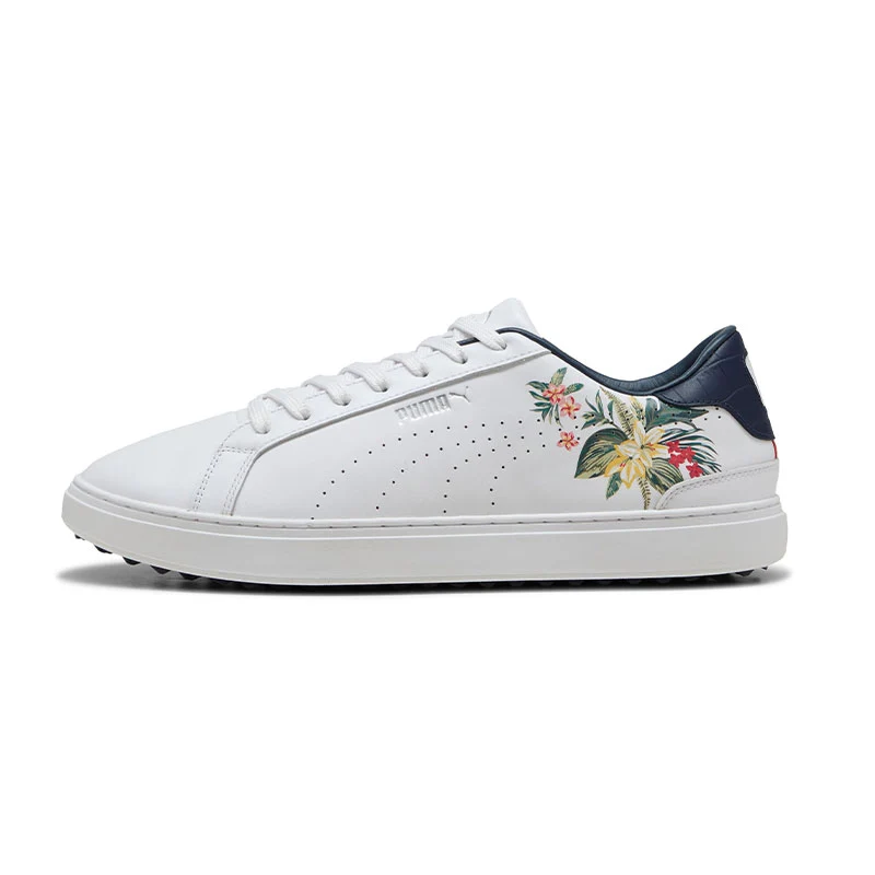 PUMA x PTC Men's Classic G Men's Spikeless Shoes (White/Navy/Red) - Image 2