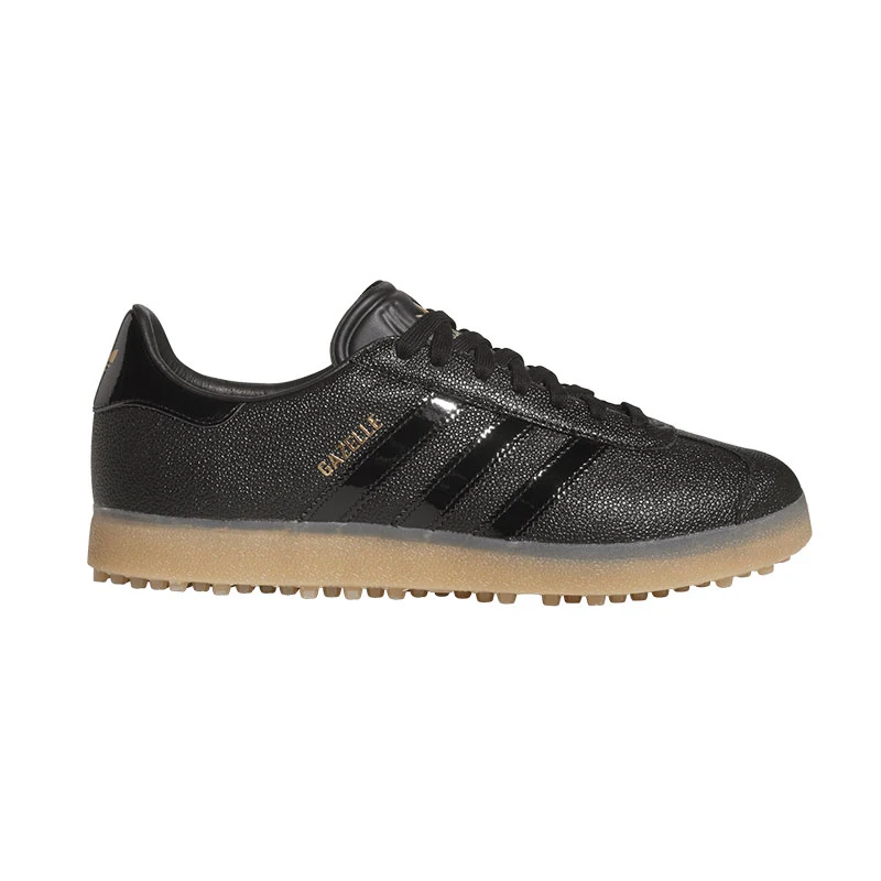 ADIDAS Gazelle Lux Men's Spikeless Shoes (Black/Black/Gum)