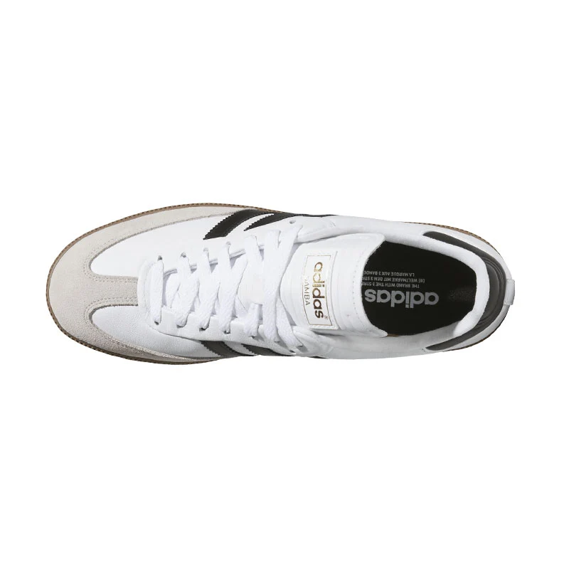 ADIDAS Originals Samba Unisex Spikeless Shoes (White/Black/Gum) - Image 3