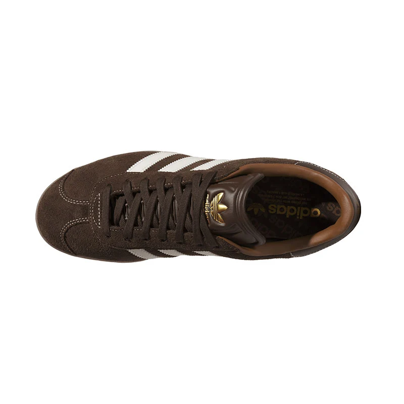 ADIDAS Gazelle Unisex Spikeless Shoes (Brown/White/Gum) - Image 3