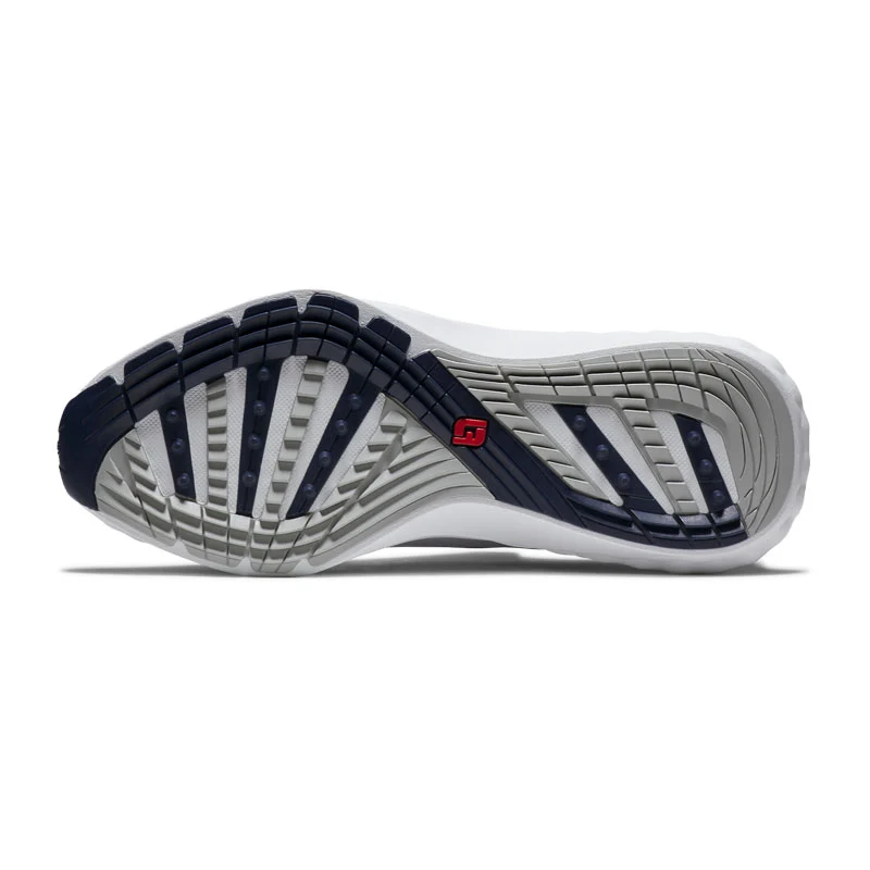 FOOTJOY Quantum Textile Men's Spikeless Shoes (White/Grey) - Image 4