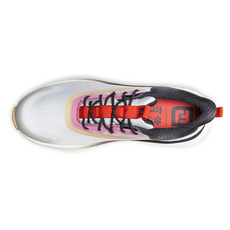FOOTJOY Quantum Women's Spikeless Shoes (Cream/Black/Pink) - Image 3