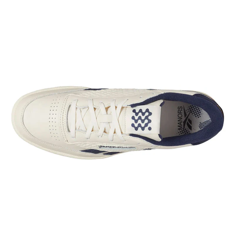 MANORS x Reebok Club C Revenge Men's Spikeless Shoes (Beige/Navy) - Image 3
