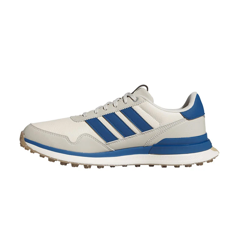 ADIDAS S2G Men's Leather Spikeless Shoes (Beige/Grey/Blue) - Image 2
