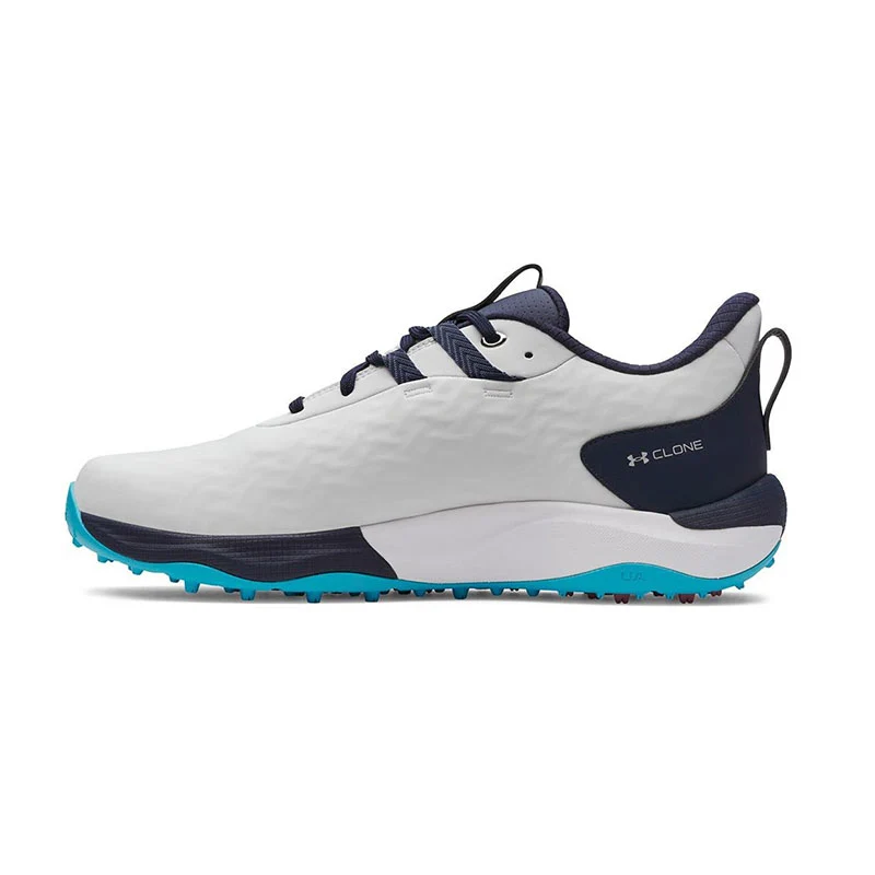 UNDER ARMOUR Drive Pro Clone LE Men's Spiked Shoes (Grey/Navy/Silver) - Image 2