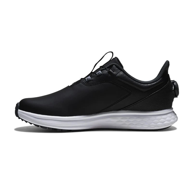 FOOTJOY FJ Pulse Men's BOA Spiked Shoes (Black/Black/White) - Image 2