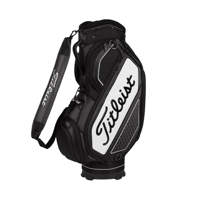 TITLEIST Jet Black Mid Staff Bag (Black/White)