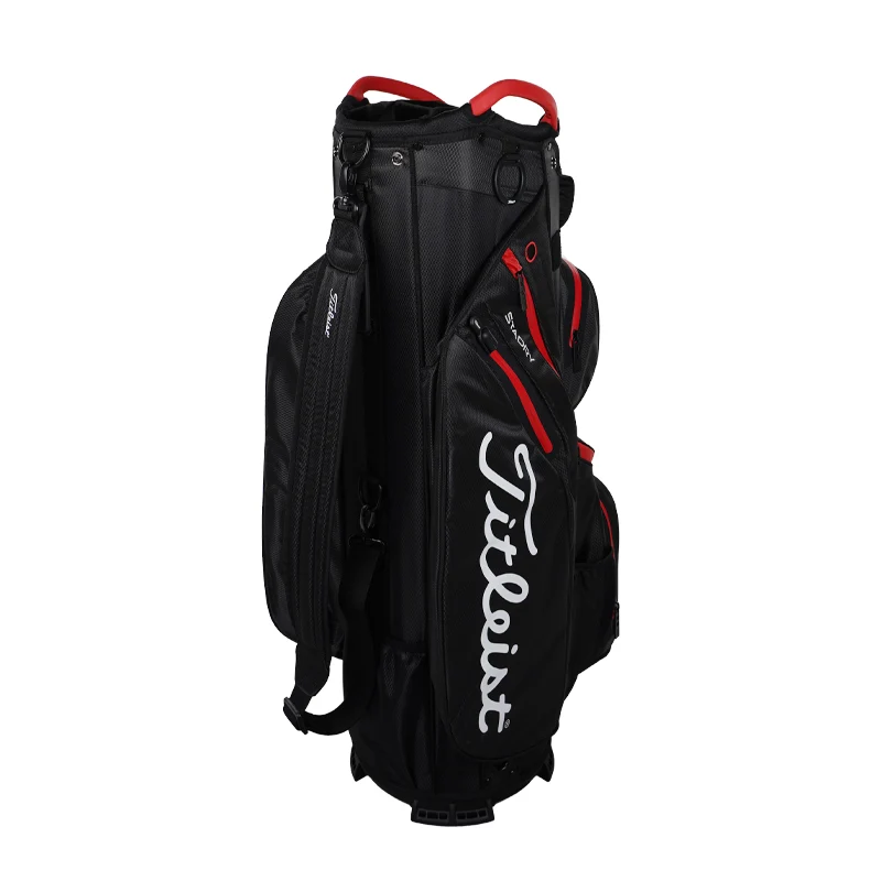 TITLEIST Cart 14 StaDry Cart Bag (Black/Black/Red) - Image 2
