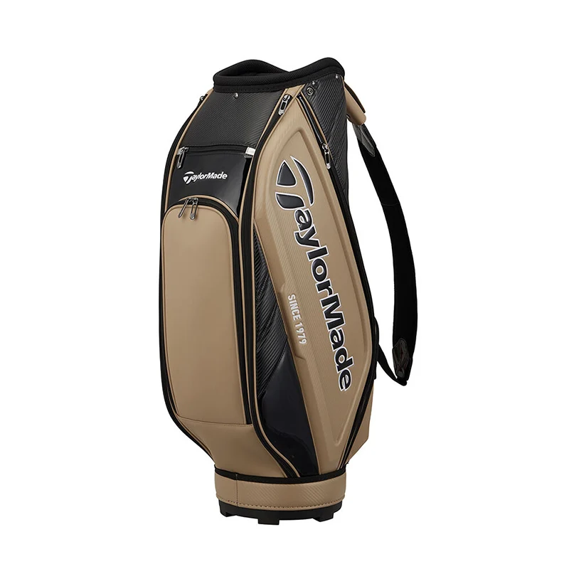 TAYLORMADE 9.5" Auth-Tech Cart Bag (Beige/Black) - Image 2