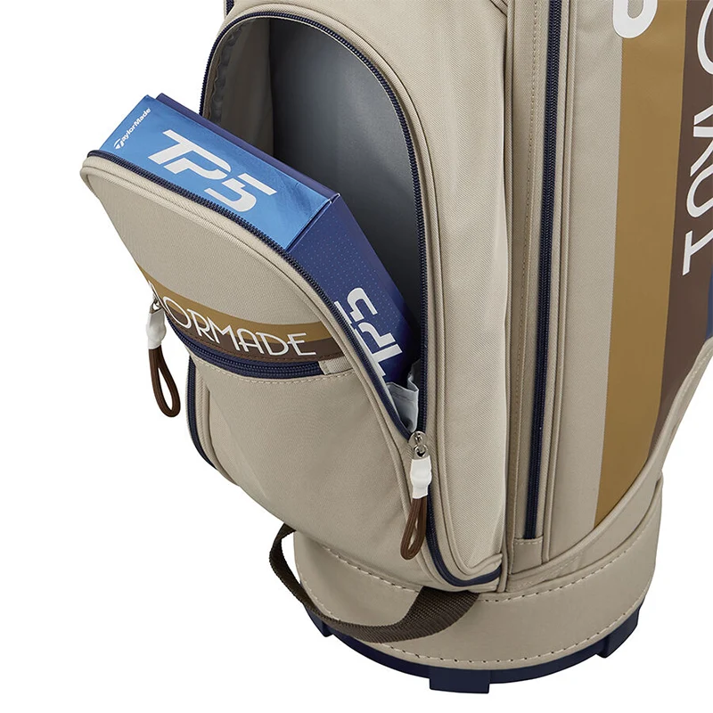 TAYLORMADE 9" Golden-State Cart Bag (Beige/Navy) - Image 4
