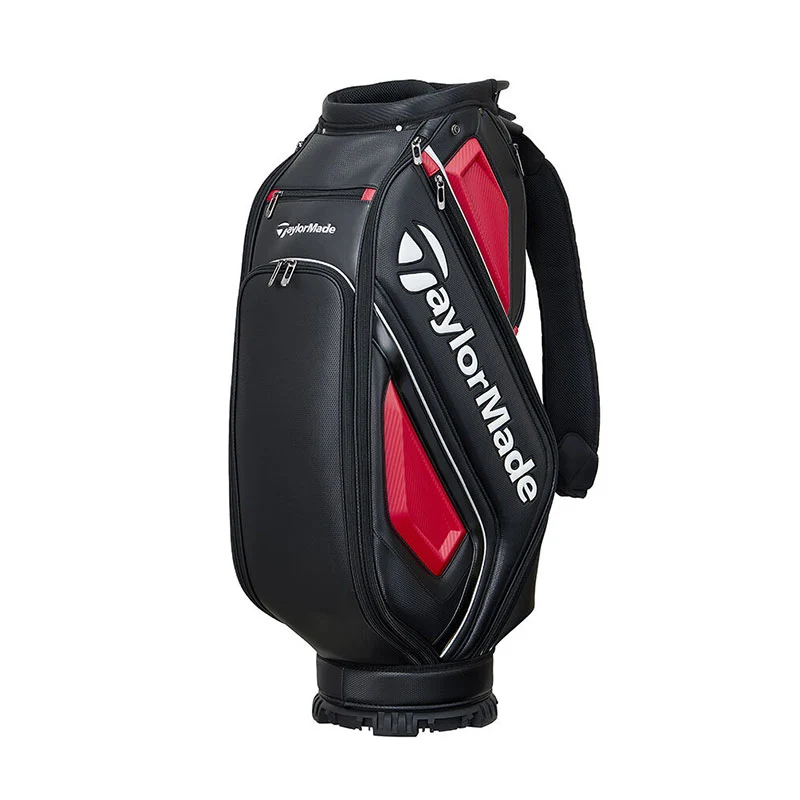 TAYLORMADE 9.5" Auth-Tech Cart Bag (Black/Red) - Image 2