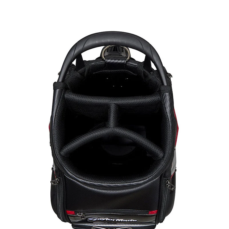 TAYLORMADE 9.5" Auth-Tech Cart Bag (Black/Red) - Image 4