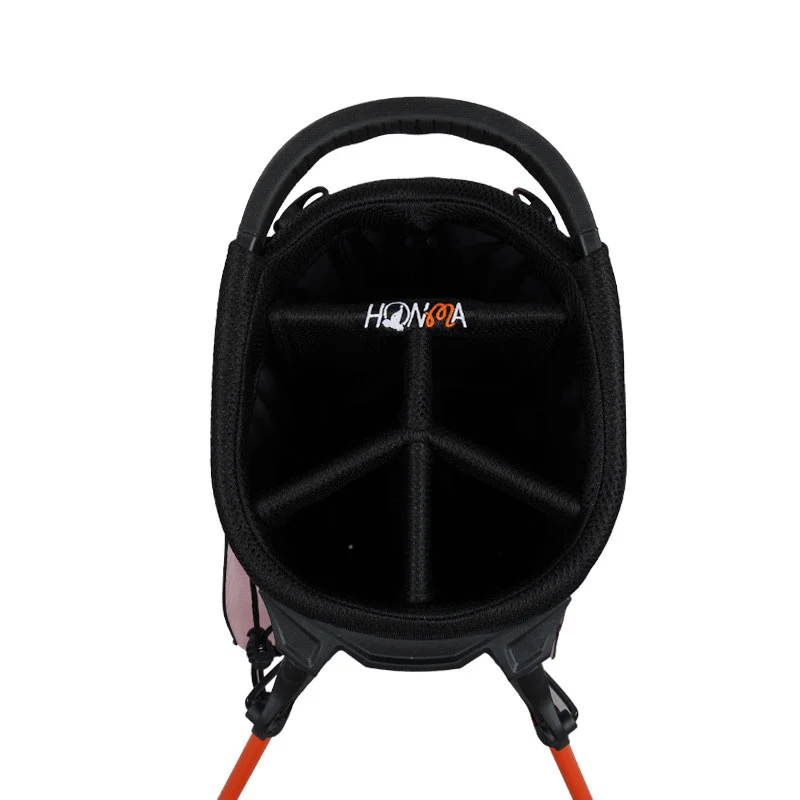 HONMA x Malbon Golf Performance 9" Stand Bag (Pink/White/Black) - Image 4