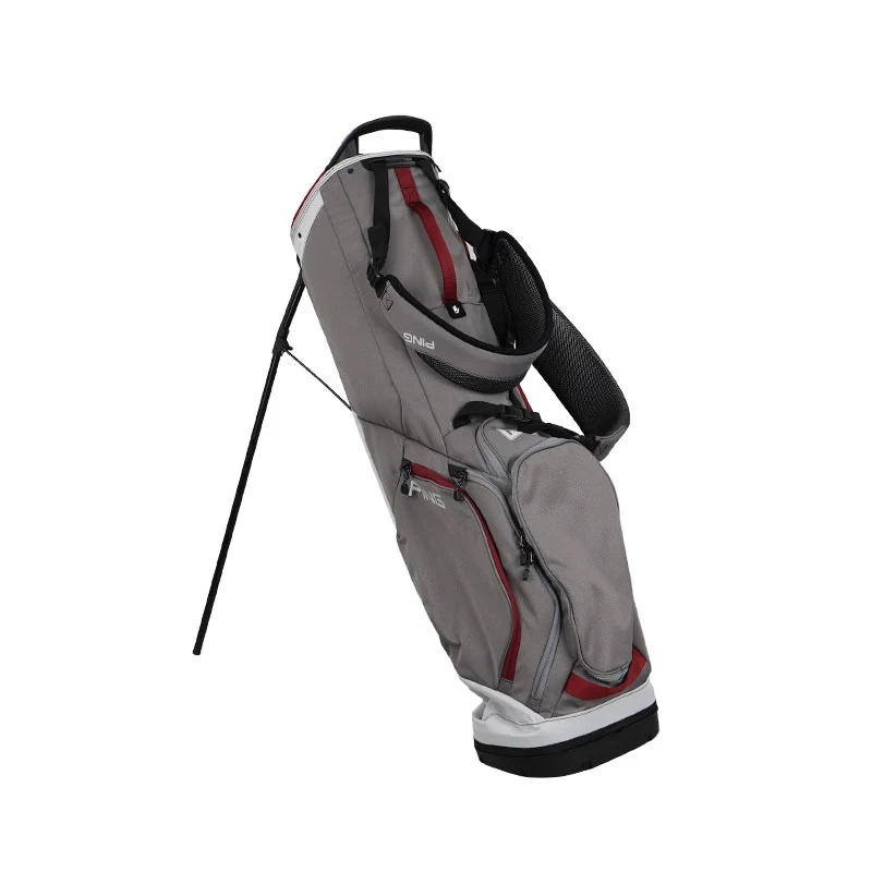 PING Hoofer Lite Stand Bag (Pewter/Grey/Red) - Image 2