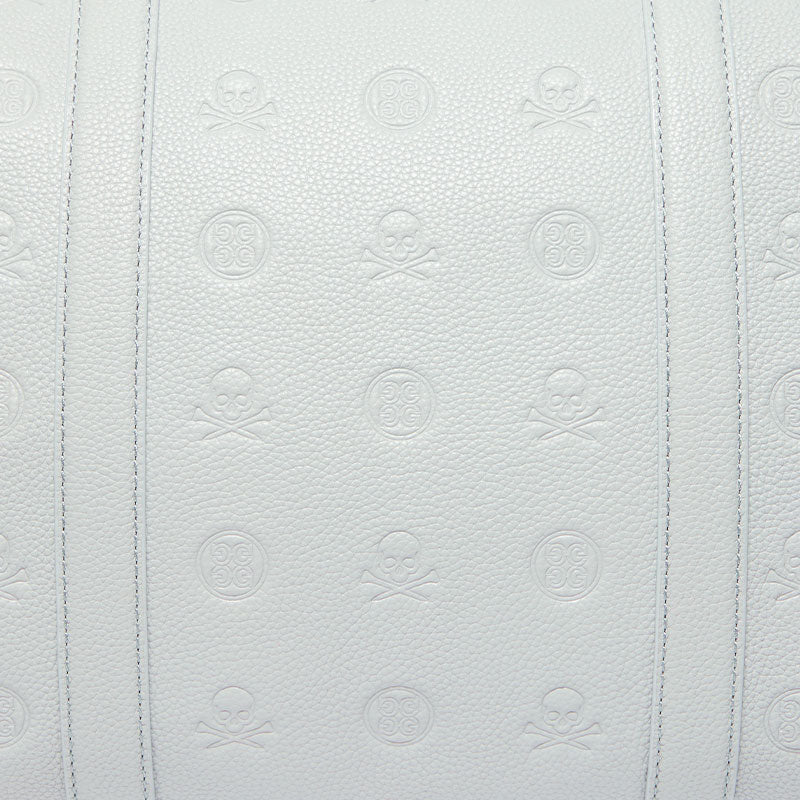 GFORE Embossed Skull & Tees Leather Weekender (Nimbus) - Image 4