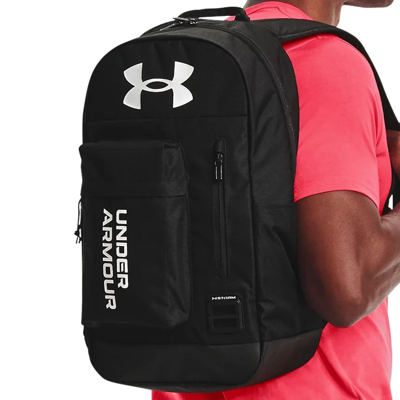 UNDER ARMOUR Halftime Backpack (Black/Black/White) - Image 3