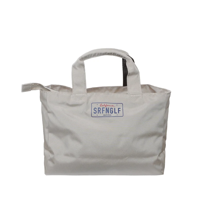 TAYLORMADE Golden-State Round Tote (Beige/Navy) - Image 2
