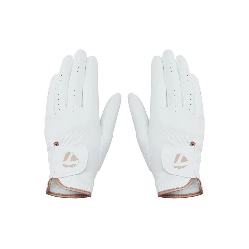 TAYLORMADE Player's All Weather Women's Pair Gloves (White/Pink) - Image 3