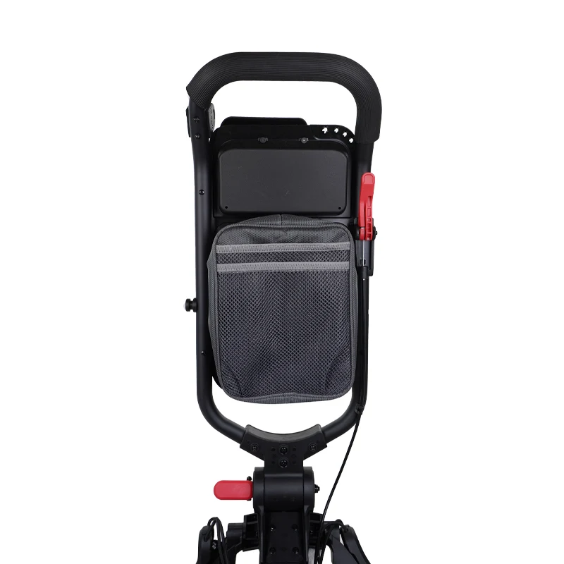 AXGLO Push Cart 3-Wheel Trolley (Black/Red) - Image 3