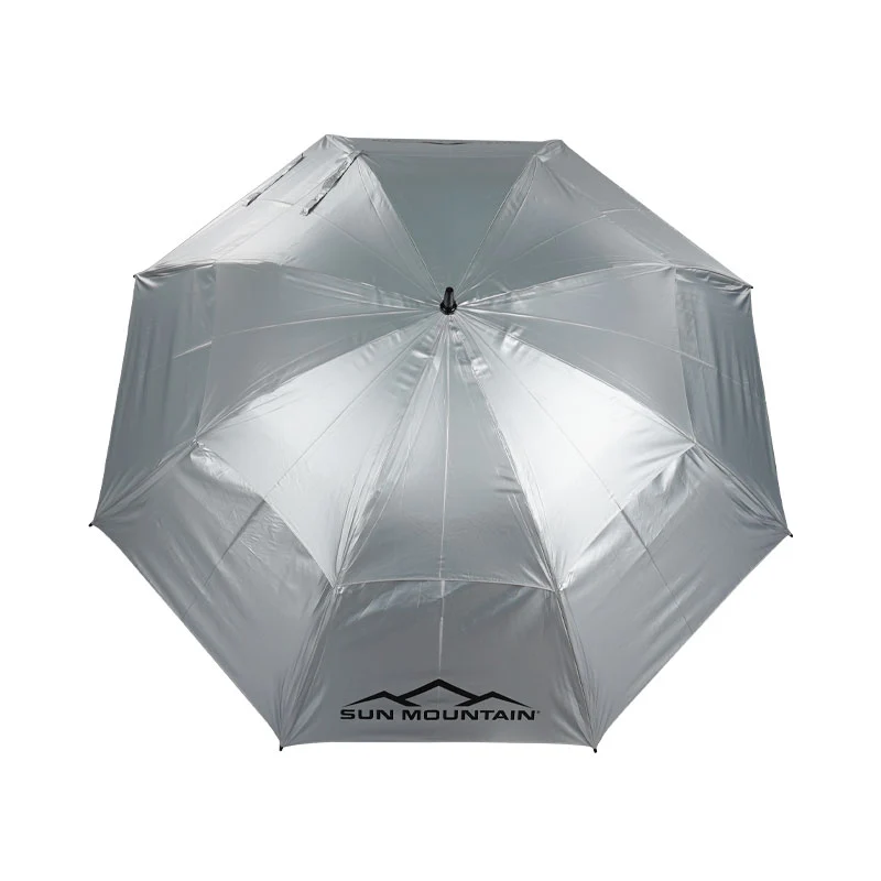 SUN MOUNTAIN 68" Double Canopy Manual Umbrella (Silver/Cavalry)